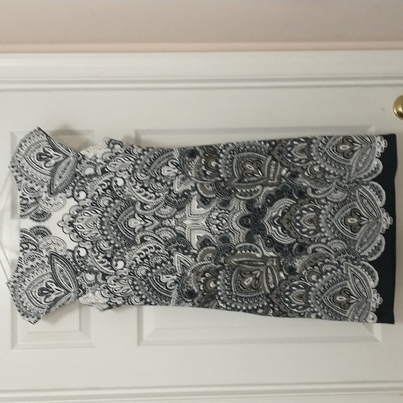 London Style Paisley Dress Size10 - Picture 3 of 6